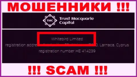 На официальном сайте ТрастМаккуориКапитал отмечено, что указанной организацией управляет Вайтберд Лтд