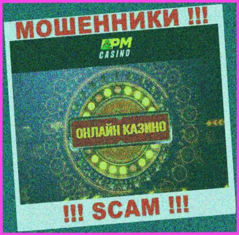 Сфера деятельности махинаторов PMCasino - это Casino, но помните это обман !!!