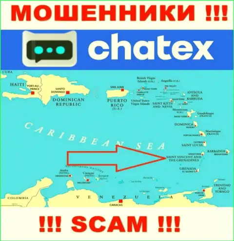 Не доверяйте интернет-мошенникам Chatex, поскольку они обосновались в офшоре: St. Vincent & the Grenadines