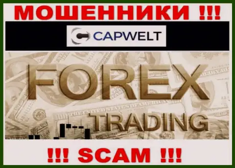 Forex - это тип деятельности незаконно действующей компании CapWelt