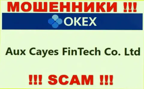 Aux Cayes FinTech Co. Ltd - это компания, владеющая интернет-лохотронщиками OKEx