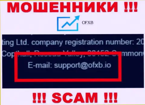 Связаться с мошенниками OFXB Io сможете по данному e-mail (информация была взята с их веб-сервиса)