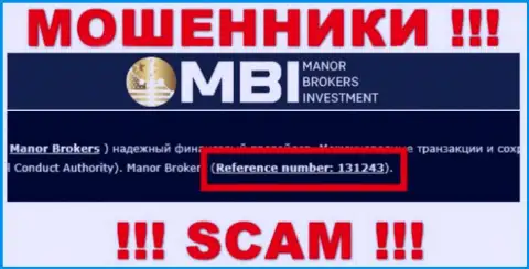 Хотя Manor Brokers Investment и размещают на информационном ресурсе лицензионный документ, помните - они в любом случае МОШЕННИКИ !!!