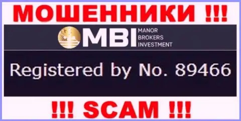 Manor Brokers Investment - регистрационный номер internet-мошенников - 89466