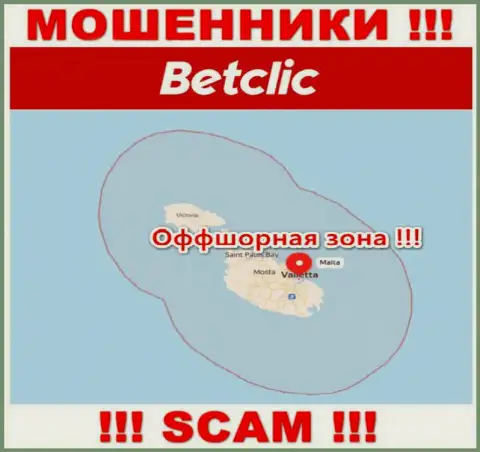 Офшорное расположение BetClic Com - на территории Мальта