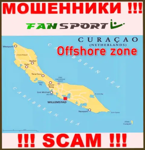 Оффшорное место регистрации FanSport - на территории Curacao