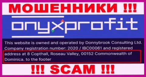 8 Copthall, Roseau Valley, 00152 Commonwealth of Dominica это оффшорный официальный адрес Onyx Profit, оттуда РАЗВОДИЛЫ дурачат лохов