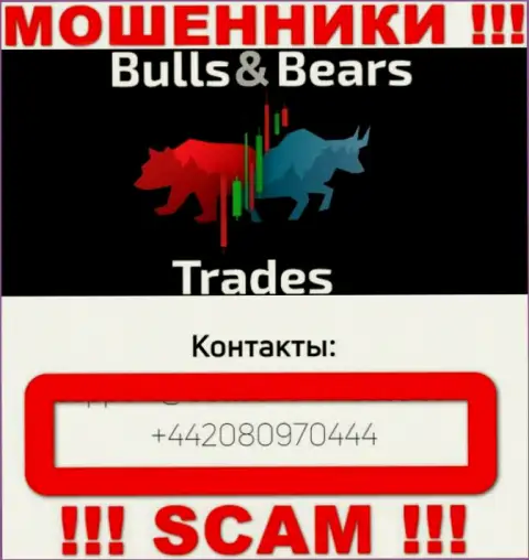 Будьте крайне осторожны, Вас могут облапошить мошенники из конторы BullsBearsTrades Com, которые звонят с различных номеров телефонов