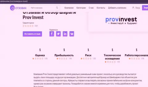 С организацией ProvInvest Org Вы не заработаете, а наоборот лишитесь денег (обзор конторы)