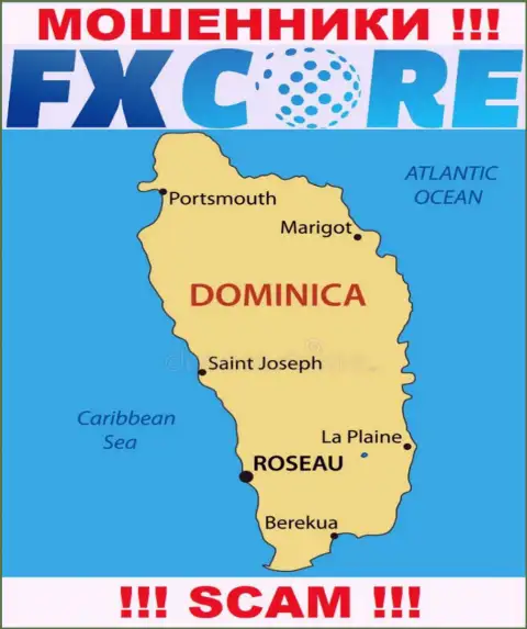 ФИкс Кор Трейд - это internet-воры, их место регистрации на территории Commonwealth of Dominica