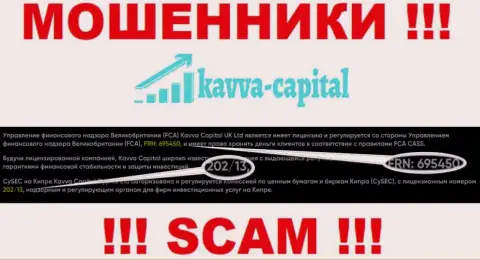 Вы не возвратите деньги из конторы Kavva Capital, даже узнав их лицензию с официального информационного ресурса