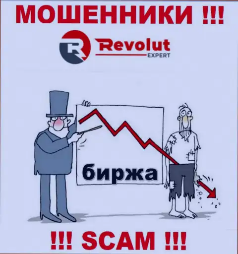 Взаимодействуя с дилинговой конторой RevolutExpert и не ожидайте прибыль, поскольку они коварные воры и шулера