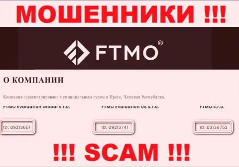 Контора ФТМО Ком засветила свой регистрационный номер на своем официальном портале - 09213741