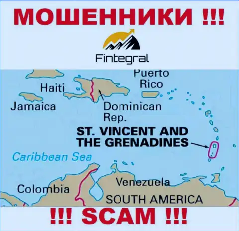 St. Vincent and the Grenadines - здесь официально зарегистрирована неправомерно действующая контора Fintegral
