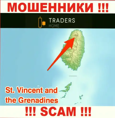 Контора Traders Home имеет регистрацию в офшоре, на территории - St. Vincent and the Grenadines