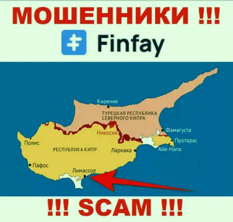 Находясь в оффшорной зоне, на территории Кипр, FinFay спокойно оставляют без средств лохов