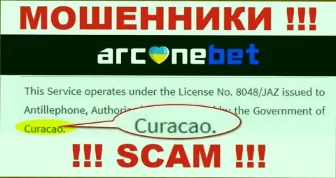 На своем сайте Arcane Bet Pro указали, что они имеют регистрацию на территории - Кюрасао