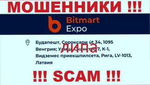 Юридический адрес организации Bitmart Expo липовый - иметь дело с ней слишком рискованно