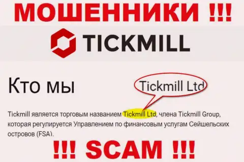 Опасайтесь internet мошенников Tickmill - присутствие информации о юридическом лице Тикмилл Групп не делает их добросовестными